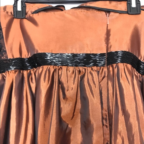 Mac Duggal Couture Bronze Taffeta Strapless Dress - Picture 4 of 8